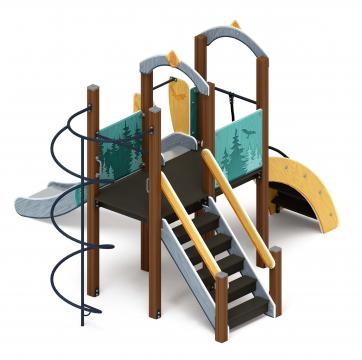 Играйте с нами (Таёжный узор) - ДИК 2.01.1.02-03 - Игровой комплекс H=1200