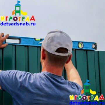 Услуги по монтажу ограждений из материалов заказчика, за погонный метр