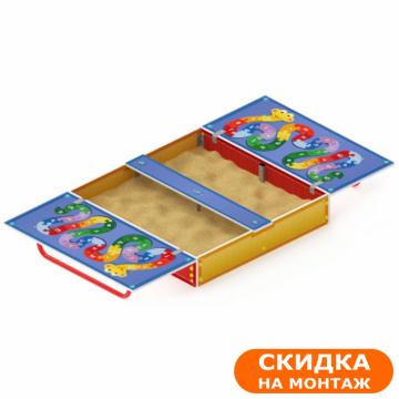 Песочница с крышкой средняя (Азбука) - ИО 5.01.11-01