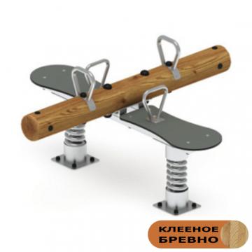 Качалка-балансир на двух пружинах (Лиственница темный) ИО 23.24.01-Л.И1.01